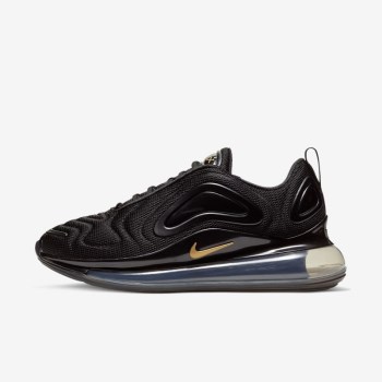 Nike Air Max 720 - Férfi Utcai Cipő - Fekete/Metal Titán/Metal Arany